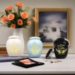 Set of 4 Small Urns for Human Ashes Keepsakes Cremation Ceramic Mini Urns for Human and Pet Ashes Funeral Memorial Gifts 5
