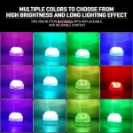 Wireless Adhesive LED Car Interior Ambient Light Remote Control Decor Auto Roof Foot Atmosphere Lamp Bicycle Tail Light 4