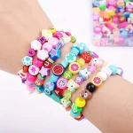 DIY bracelet kit clay beads set Rubber Bands Bracelet Making Kit Creative Jewelry Set Ideal Gift for Little Crafters Vibrant DIY 4