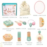 Wooden Pretend Play Makeup Toys Simulation Makeup  Set Girls MakeUp Dressing Table Cosmetics Toys Birthday Gifts For Children 6