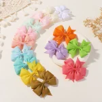 20/40Pcs Sweet Random Candy Color Bow Hair Clip Set for Baby Girls Cute Ribbon Hairpin Kids Headwear Kids Hair Accessories Gifts 6