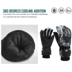 Men Black Ski Gloves Ultralight PU Waterproof Winter Warm Gloves Snowboard Male Cycling Motorcycle Riding Snow Windproof Gloves 4