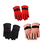 Kids Gloves Waterproof Outdoor Full Finger Thermal Gloves Children Winter Snow Mittens for for 3-13 Years Old Boy Girl