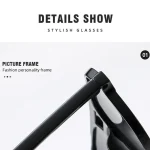 Fashionable Large Frame Retro Sunglasses, New Ocean Film Double Bridge Rice Nail Design, Anti-UV Sun Protection Eyewear 3