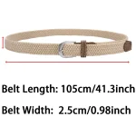 Women's Belt Casual Woven Elastic Belt Outdoor Sports Men's Belt Climbing Work Belt Jeans Suit Pants Men's and Women's Universal 4
