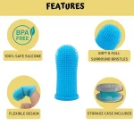 Dog Super Soft  pet Finger Toothbrush Teeth Cleaning Breath Care Nontoxic Silicone Tooth Brush Cat dog toothbrush pet products 4