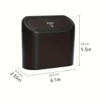 1pc Car Trash Can - Mini Garbage Bin and Organizer for Clean and Tidy Car Interiors 5