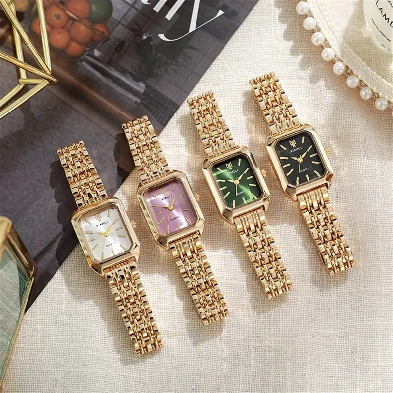 2025 Fashion Women's Quartz Watch Simple Square Silver Gold Gold Plated Women's Watch Corporate Alloy Folding Clock Holiday Gift 2025 Fashion Women's Quartz Watch Simple Square Silver Gold Gold Plated Women's Watch Corporate Alloy Folding Clock Holiday Gift