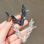 Luxury Shining Crystal Hair Clip For Women Korean V Shape Buckle Hairpins Girls Hair Accessories Headwear Fashion Ornaments Gift 3