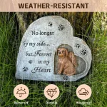 Memorial Stone for Dogs, Sympathy Gift Outdoor Grave Marker Garden Statue Pet Tombstone Comfort 3