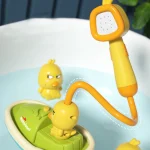 Baby Shower Bathroom Water Playing Little Yellow Duck Flower Shower Divine Device Water Spray Water Playing Toy 3