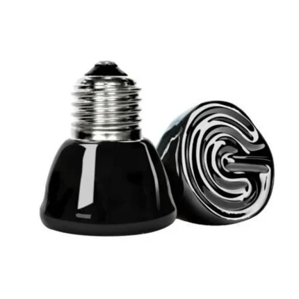 1PC Ceramic Emitter Heat Light Mini Black Pet Heating Lamp Bulb 25/50/ 75W brooder Chickens Reptile lamp