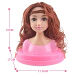Dolls Styling Head Makeup Comb Hair Toy Doll Set Pretend Play Princess Dressing Play Toys for Little Girls Makeup Learning 4
