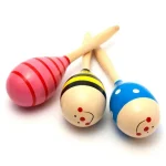 1Pc Baby Music Toys Baby Toys Wooden Kid Child Sand Hammer Early Education Tool Rattle Musical Instrument Percussion Toy Gifts 6