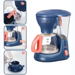Mini Household Appliances Kitchen Toys, Pretend Play Set with Coffee Maker Blender Mixer and Toaster for Kids Boys Girls Gifts 4