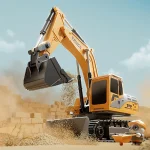 Alloy Remote Control Excavator Toy Car with Lights Sound Effect Electric Excavator Automobile Engineering Vehicle Children Gifts 6