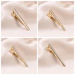 8 PCS Gold Color Tie Clips Set With Gift Box Wedding Guests Gifts For Man Shirt Cufflinks Men's Gift Luxury Jewelry For Husband 4