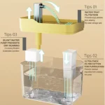 USB Cat Water Fountain with Auto Filter Transparent Anti-Dry Burning Recirculating Dispenser Includes Pump for Cats 5