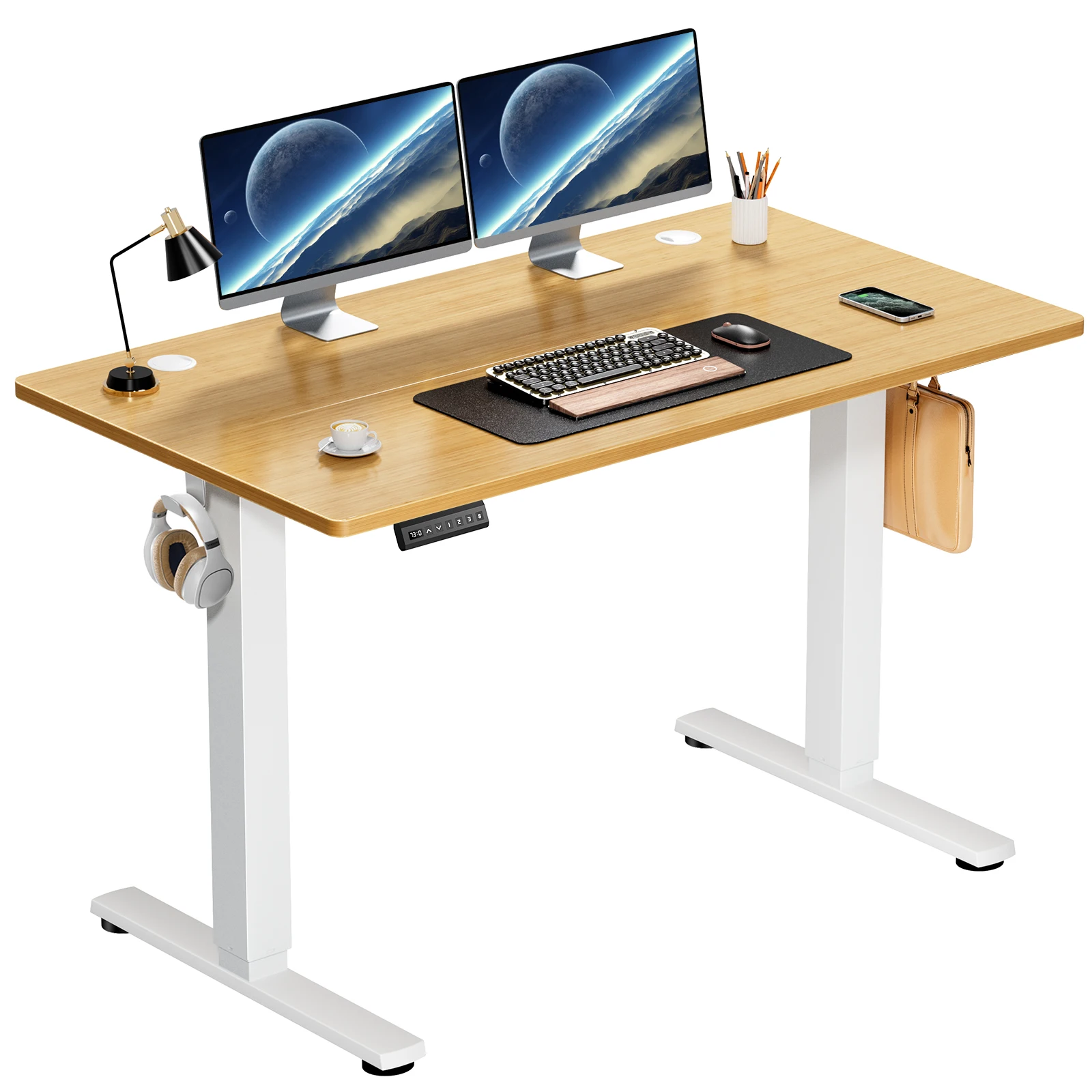 JHK Electric Standing Desk Height Adjustable 40x24 Inch Stand Up Sit Stand Computer Desk Workstation Ergonomic Work Table JHK Electric Standing Desk Height Adjustable 40x24 Inch Stand Up Sit Stand Computer Desk Workstation Ergonomic Work Table