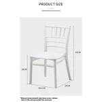 5 Pieces Lightweight Children's Furniture Plastic Chiavari Chairs Suitable for Living Rooms Restaurants Schools Parties Camping 2