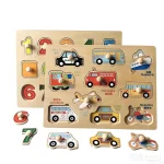 Baby Wooden Puzzles Montessori Toys 1 2 3 Years Toddler Toys Hand Grab Board Alphabet Number Cognition Learning Educational Toys