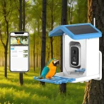Smart Bird Feeder with Camera AI Bird Species Identify Solar Powered Wireless Outdoor 5MP HD WiFi Bird Camera for Outside Garden 6