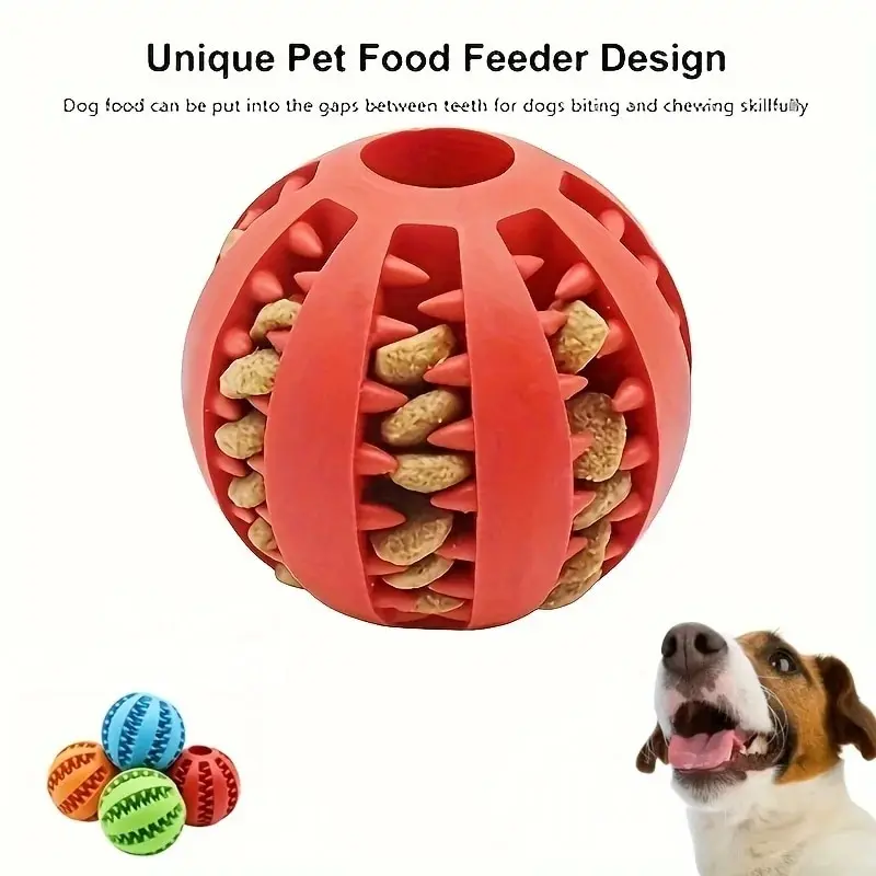 Dog Toy Ball, Nontoxic Bite Resistant Toy Ball for Pet Dogs Puppy Cat, Dog Pet Food Treat Feeder Chew Tooth Cleaning Ball Dog Toy Ball, Nontoxic Bite Resistant Toy Ball for Pet Dogs Puppy Cat, Dog Pet Food Treat Feeder Chew Tooth Cleaning Ball