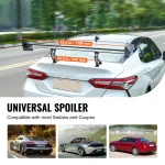 SucceBuy GT Wing Car Spoiler 53.1 inch Universal Spoiler with Double Deck Car Rear Spoiler Wing, Racing Spoiler BGW/JDM Drift 2
