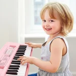 37 Keys Electronic Piano Keyboards with Microphone Rechargeable Education Toys Musical Instrument Gifts for Boys Girls 2