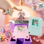 DIY Making Jewel Rings Magical Kit for Girl Supplies Bead Handmade Princess Pendant Keychain Colored Beans Kid Toy Birthday Gift 2
