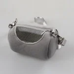 1Pc Small Pet Backpack Hamster Carrier Bag Portable Cylinder Satchel Flying Squirrel Travel Breathable Mesh Pouch Pet Supplies 2