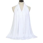 Modal Cotton Jersey Hijab Scarf For Women Stretch Shawl Plain Muslim Headband Fashion Solid Color Long Muffler 170*60cm 3