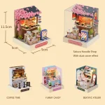 Mini Miniature Dollhouse DIY Small House Kit Making Room Toys Home Bedroom Decorations With Furniture Wooden Craft Doll houses 6