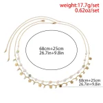 2Pcs/Set Butterfly Pendant Waist Chain for Women Simple Natural Stone Belly Chain Bikini Body Chain Summer Beach Vacation Bijou 6