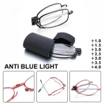 Gift Case Foldable Reading Glasses +1.00 to +4.00 Strength Men Women Anti Blue Light Farsightedness Eyewear 2