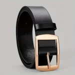 New Luxury Belt for Men PU Leather Belt Metal Pin Buckle High Quality Famous Brand Designer Waist Strap Belt for Jeans Plus Size 4