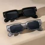 1PC Unisex Retro Square Sunglasses Classic UV Protection Plastic Frame Shades for Outdoor Travel Driving 2
