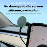 Car Phone Mount Holder 15W Compatible with MagSafe Magnetic Wireless Charger for Tesla Model Y Launch 2026 Model 3 HIGHLAND BYD 6