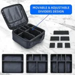 New arrival women's travel waterproof makeup bag Professional Embroidery Beauty Tool Storage Box Portable Makeup Case 4