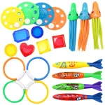 Swimming Diving Toys Children's Fish Dolphin Buoy Pool Treasure Hunt Diving Water Diamond Kids Water Game Toys Set Reusable Gift 4