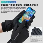 NOFOXO Winter Thermal Skiing Gloves Waterproof Touch Screen Gloves Outdoor Sports Warm Cycling Fishing Running Gloves Men Women 2