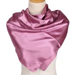 Luxury Brand Silk Scarf Women Satin Solid color Hijab Scarves Muslim Pareo Bandana Female Shawl Wrap Headband Foulard 90*90cm 2