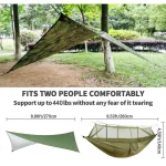 Anti Outdoor Camping Hammock With Mosquito Net And Rain Tent Equipment Supplies Shelters Camp Bed Survival Portable Hammock 2