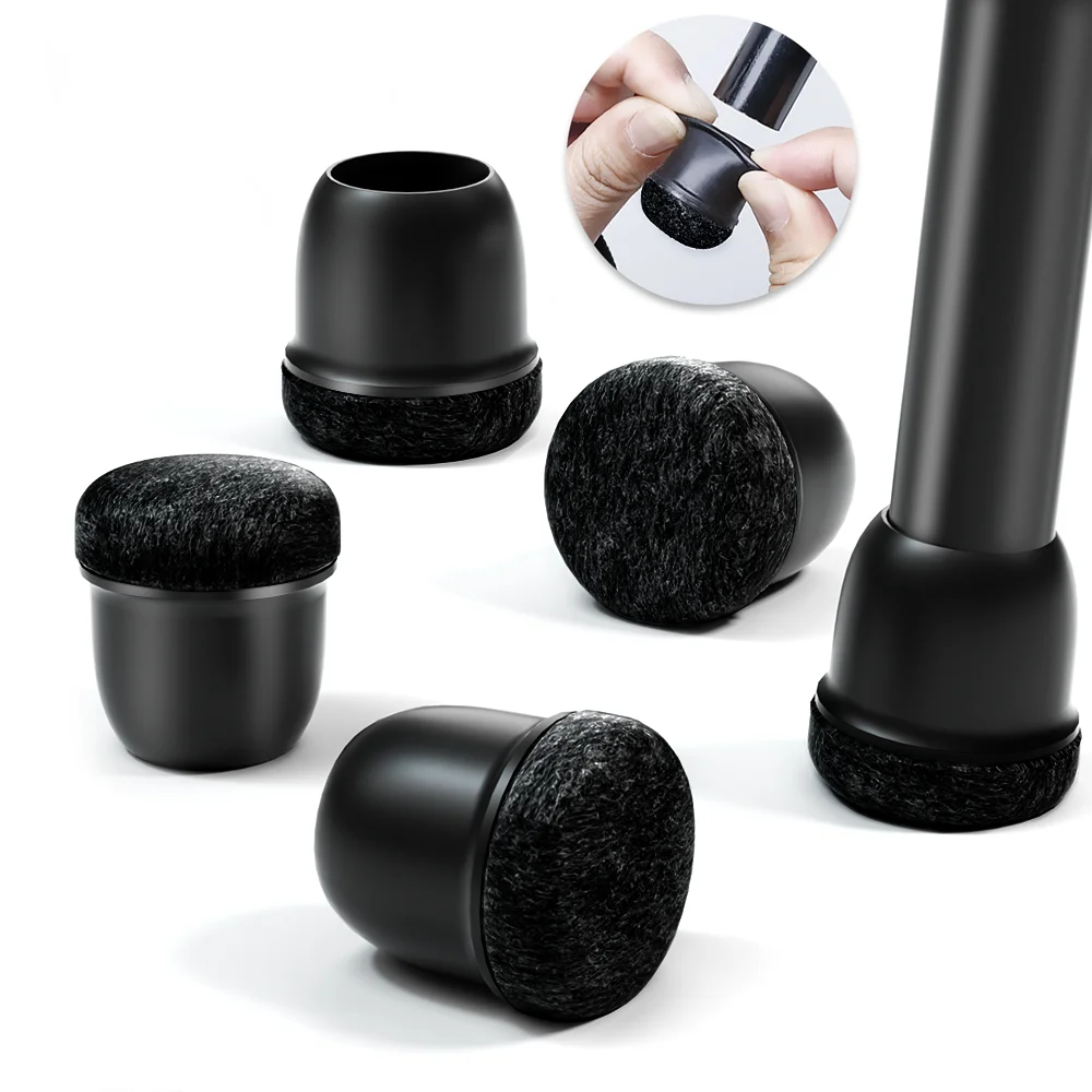 8pcs Round Table Chair Leg Floor Protector Foot Cover Black Anti- Slip Silicone Furniture Feet No Scratches for Hardwood Floors 8pcs Round Table Chair Leg Floor Protector Foot Cover Black Anti- Slip Silicone Furniture Feet No Scratches for Hardwood Floors