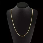 Fashion 18k Gold Necklace 2MM 16/18/20/22/24/26/28/30 Inch Side Chain Necklace For Women Men Jewelry 925 Silver Necklace 6