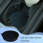 4pcs Car silicone cup holder, universal round car interior storage compartment anti-slip mat 4