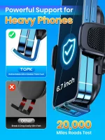 TOPK Car Phone Holder Gravity Stand for iPhone Xiaomi Samsung Car Mobile Support for Dashboard Windshield Air Vent Phone Mount 4