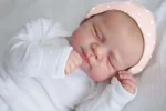 MRB 18 Inch Reborn Baby Doll Pascale Lifelike Newborn Doll Handmade Painted Hair 3D Skin Tone Visible Veins Gift Toy For Girls 2