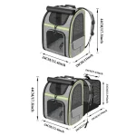 Cat Carrier Backpacks Expandable Cat Backpack with Shade Cover, Breathable Mesh Pet Carrier Backpack Bag for Travel Hiking Campi 6