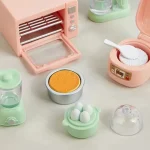 1:12 Scale Dollhouse Kitchen Accessories Set, Realistic Microwave & Rice Cooker Miniatures, Pretend Play Food Maker Toy 4